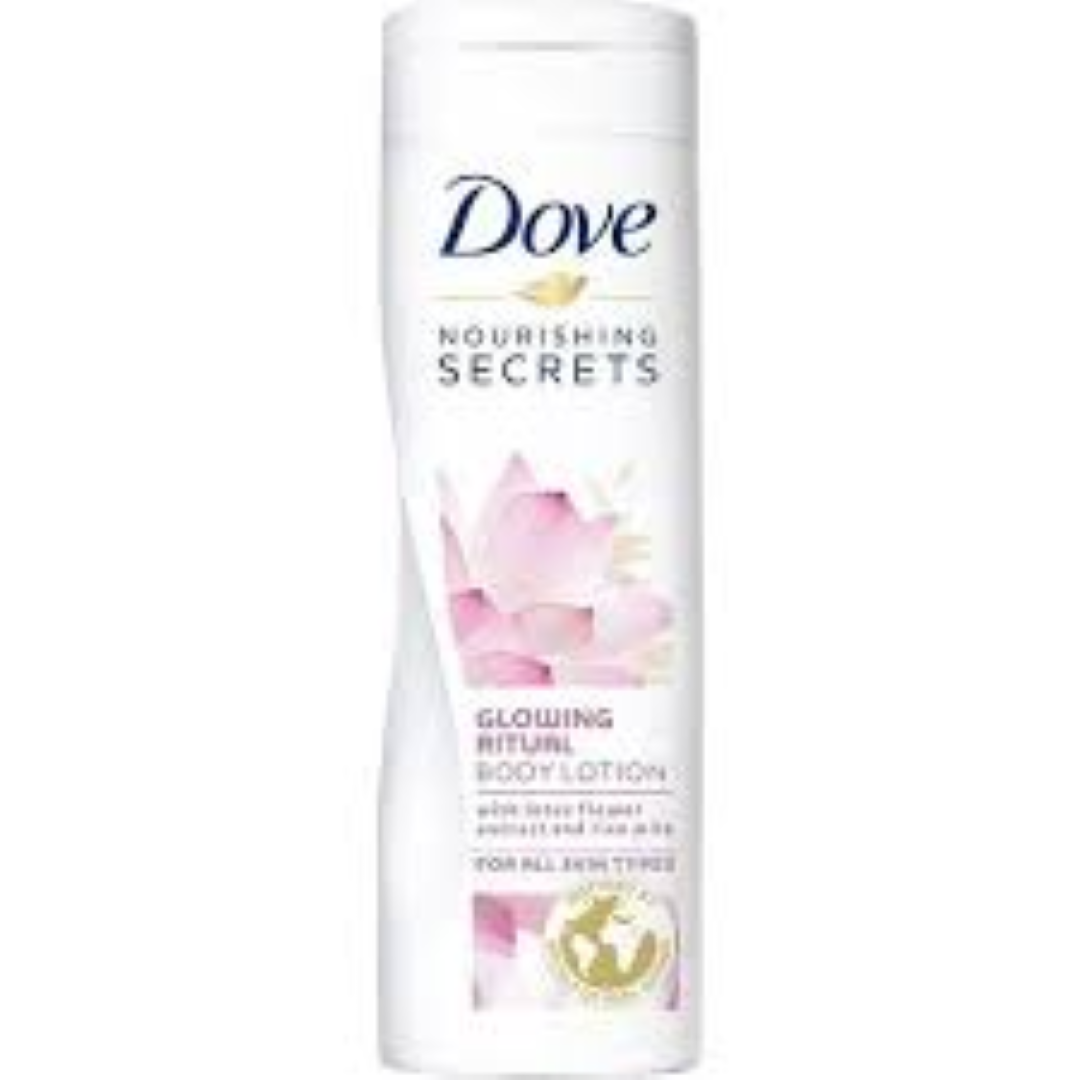 DOVE B/LOTION NOURISH SCRT GLOWING RITUAL 400ML